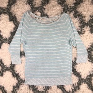 Roxy Women’s Thin Top Large Striped 3/4 Sleeve